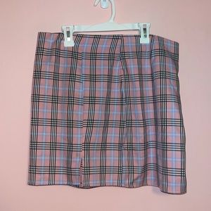 SHEIN plaid pink skirt